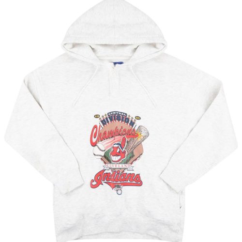 1995 CLEVELAND INDIANS STARTER HOODED SWEAT TOP L