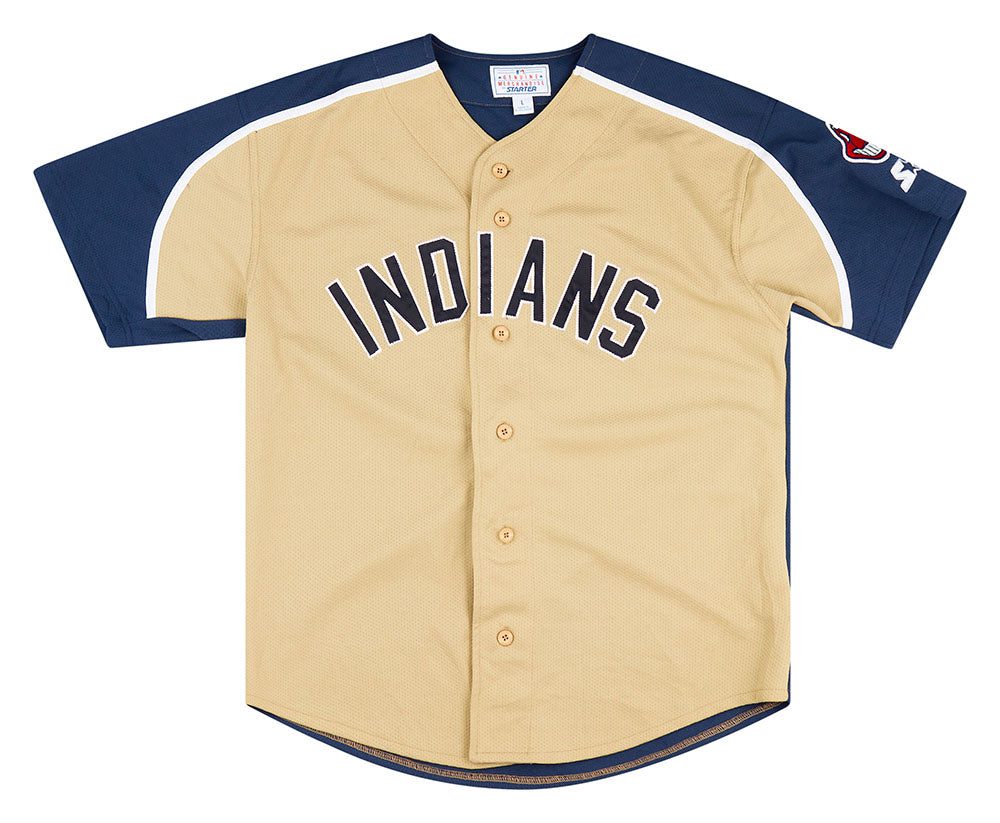 1990's CLEVELAND INDIANS STARTER JERSEY L 1 INDT9002Front
