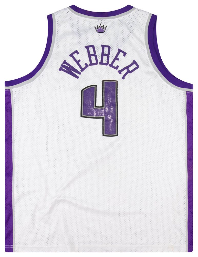 2002-04 SACRAMENTO KINGS WEBBER #4 NIKE SWINGMAN JERSEY (HOME) XXL 2 KNGH0206Back