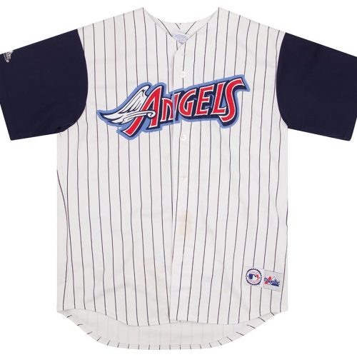 1999-00 ANAHEIM ANGELS VAUGHN #42 MAJESTIC JERSEY (HOME) L