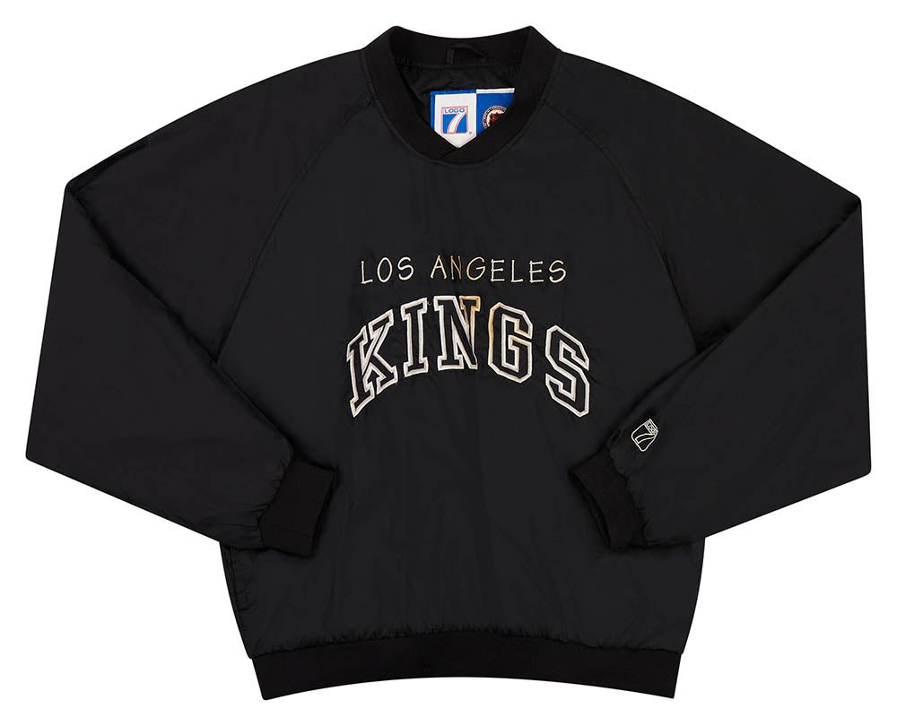 1990's LA KINGS LOGO 7 PULLOVER WINDBREAKER JACKET M 1 LAKJ9003Front