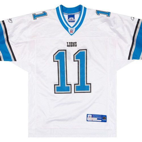2005-06 DETROIT LIONS R. WILLIAMS #11 REEBOK ON FIELD JERSEY (AWAY) L