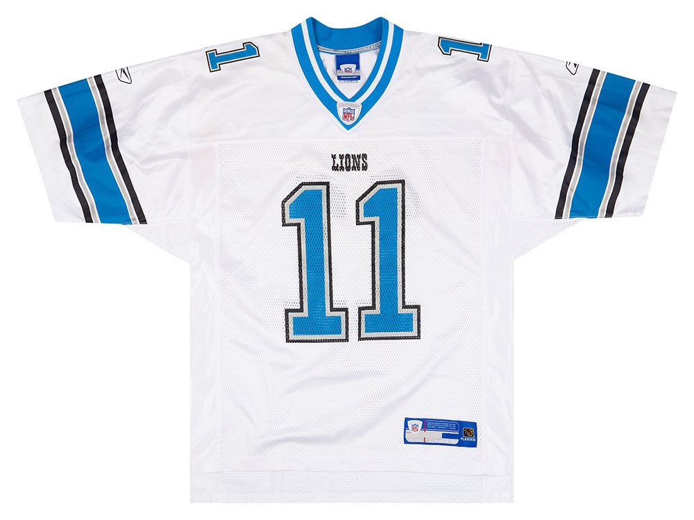 2005-06 DETROIT LIONS R. WILLIAMS #11 REEBOK ON FIELD JERSEY (AWAY) L 1 LIOA0504Front 0063de7a c975 4076 8f1e 133cb80e8f1a