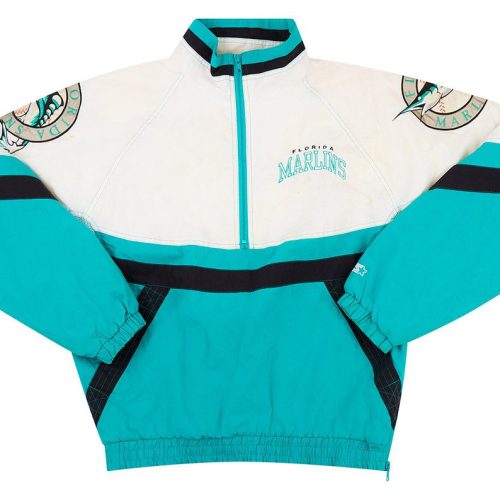 1990's FLORIDA MARLINS STARTER 1/2 ZIP WINDBREAKER JACKET M