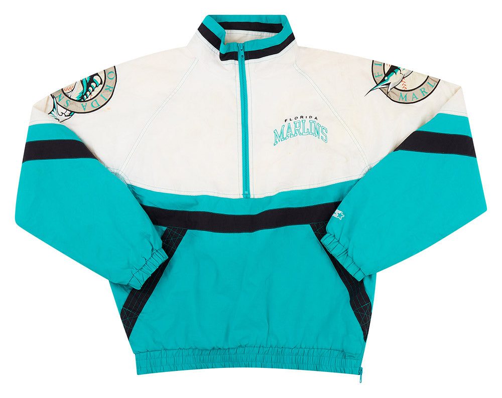 1990's FLORIDA MARLINS STARTER 1/2 ZIP WINDBREAKER JACKET M 1 MLNJ9002Front