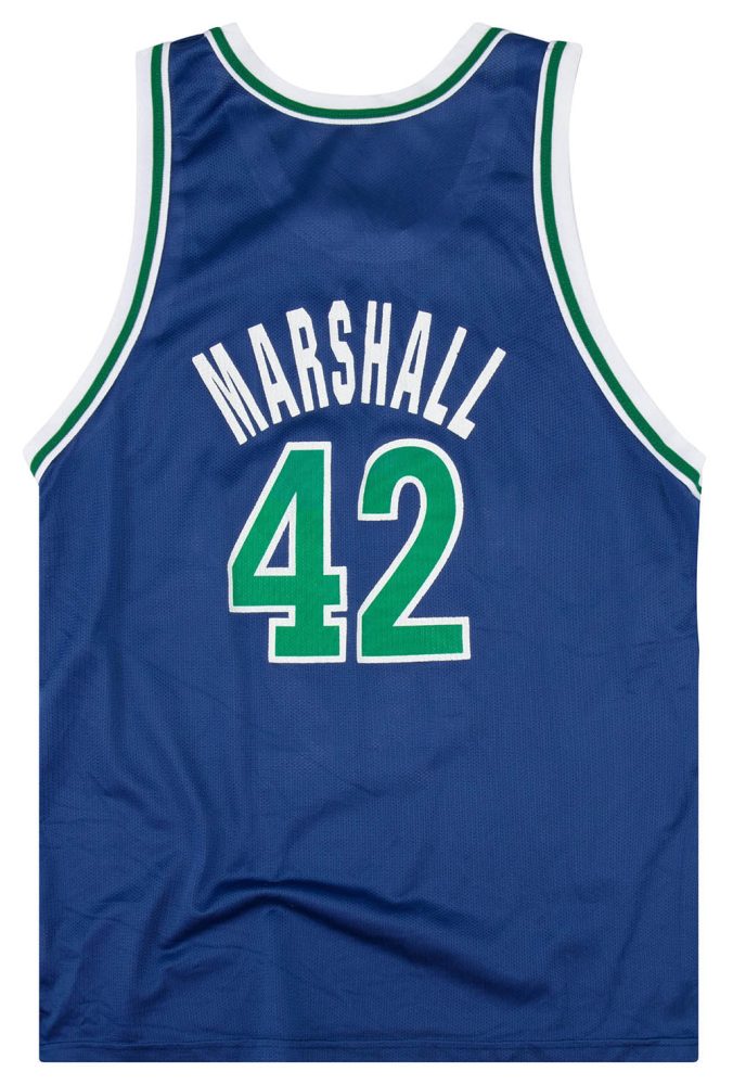 1994-95 MINNESOTA TIMBERWOLVES MARSHALL #42 CHAMPION JERSEY (AWAY) L 2 MTWA9401Back