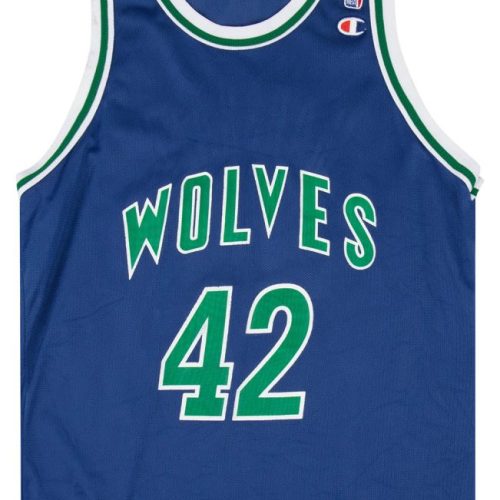 1994-95 MINNESOTA TIMBERWOLVES MARSHALL #42 CHAMPION JERSEY (AWAY) L