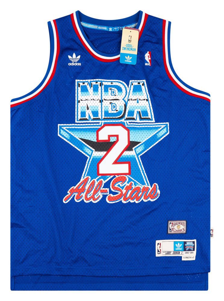 1993 NBA ALL-STAR GAME JOHNSON #2 ADIDAS HARDWOOD CLASSICS SWINGMAN JERSEY L - W/TAGS 1 NBAACC03Front
