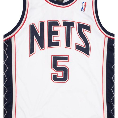 2006-08 AUTHENTIC NEW JERSEY NETS KIDD #5 ADIDAS JERSEY (HOME) M