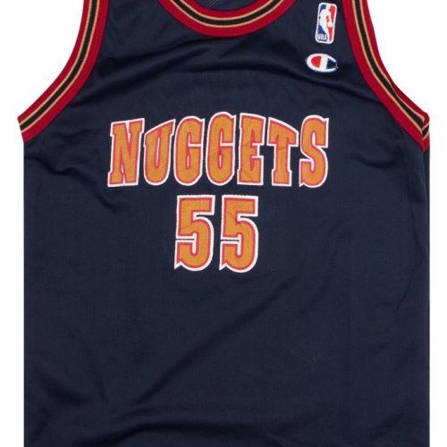 1995-96 DENVER NUGGETS MUTOMBO #55 CHAMPION JERSEY (AWAY) Y