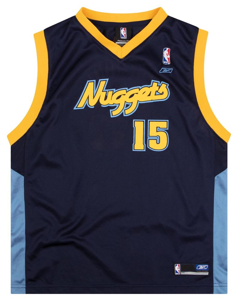 2005-06 DENVER NUGGETS ANTHONY #15 REEBOK JERSEY (ALTERNATE) Y 1 NUGT0506Front