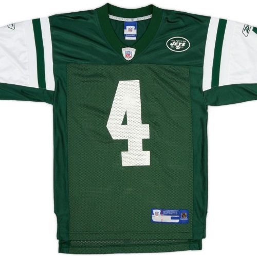 2008 NEW YORK JETS FAVRE #4 REEBOK ON FIELD JERSEY (HOME) S
