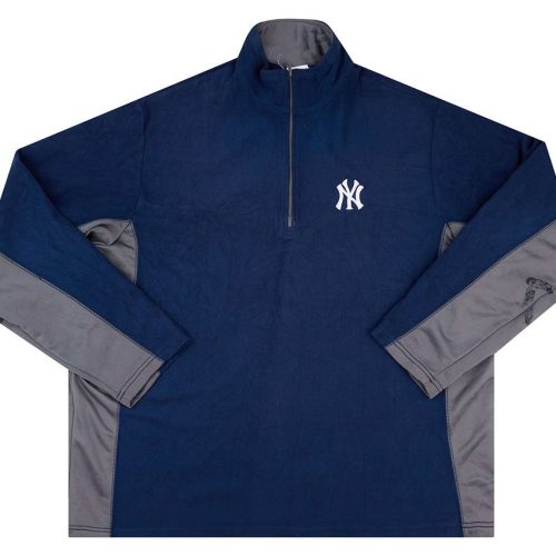 2011 NEW YORK YANKEES MAJESTIC 1/4 ZIP FLEECE JACKET XL