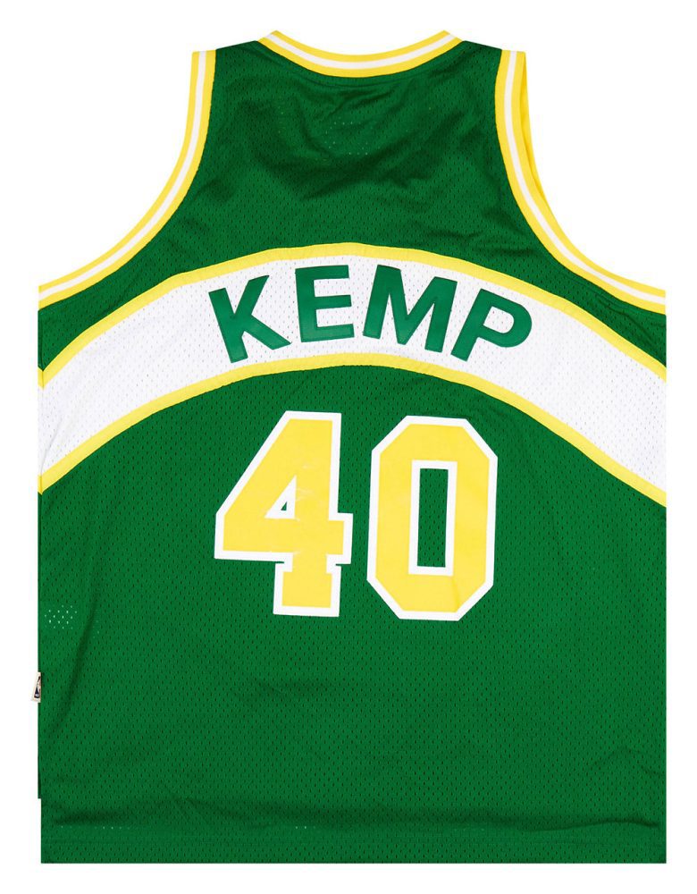 1989-90 SEATTLE SUPERSONICS KEMP #40 ADIDAS HARDWOOD CLASSICS JERSEY (AWAY) XL 2 OCTACC02Back