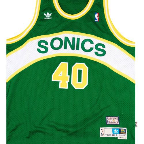 1989-90 SEATTLE SUPERSONICS KEMP #40 ADIDAS HARDWOOD CLASSICS JERSEY (AWAY) XL