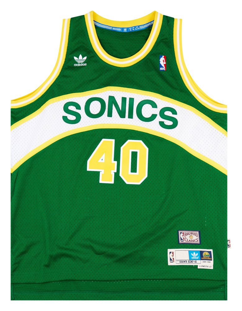 1989-90 SEATTLE SUPERSONICS KEMP #40 ADIDAS HARDWOOD CLASSICS JERSEY (AWAY) XL 1 OCTACC02Front