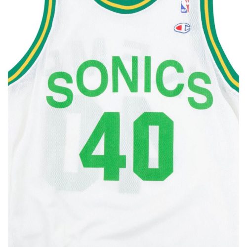 1991-95 SEATTLE SUPERSONICS KEMP #40 CHAMPION JERSEY (HOME) M