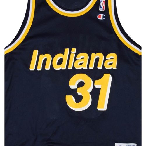 1995-97 INDIANA PACERS MILLER #31 CHAMPION JERSEY (AWAY) L