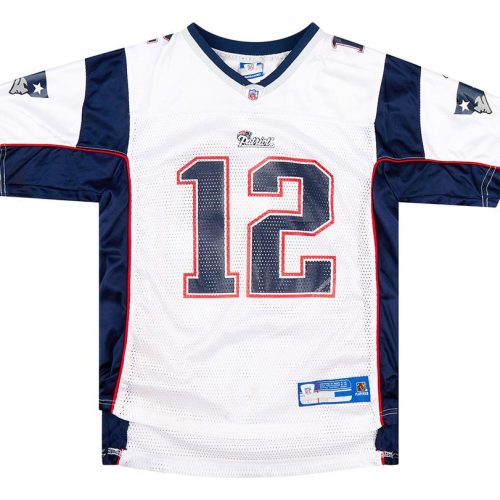 2005-06 NEW ENGLAND PATRIOTS BRADY #12 REEBOK ON FIELD JERSEY (AWAY) L