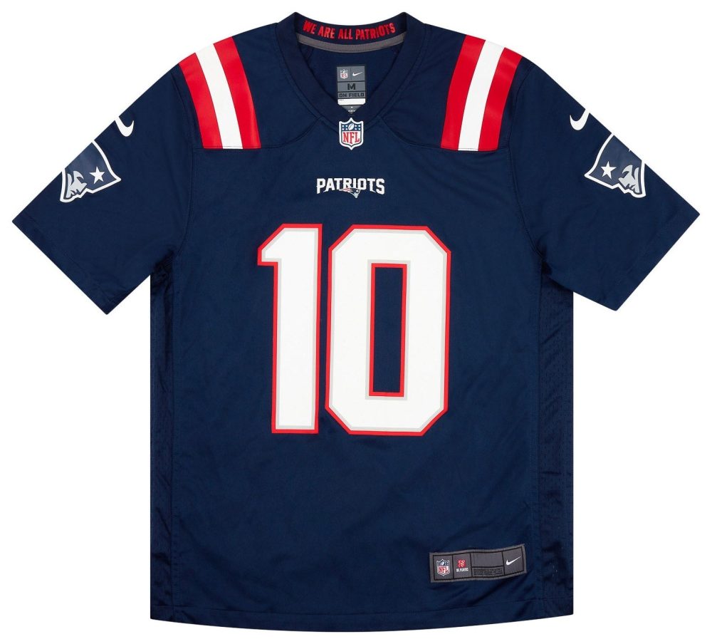 2021-22 NEW ENGLAND PATRIOTS JONES #10 NIKE GAME JERSEY (HOME) M - W/TAGS 1 PATH2101Front c14e4ed2 6893 4399 b734 a2e3bfdb7360