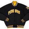 1980’s PITTSBURGH PENGUINS STARTER SATIN VARSITY JACKET XL 5 PENJ8001Front