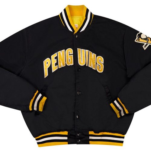 1980’s PITTSBURGH PENGUINS STARTER SATIN VARSITY JACKET XL