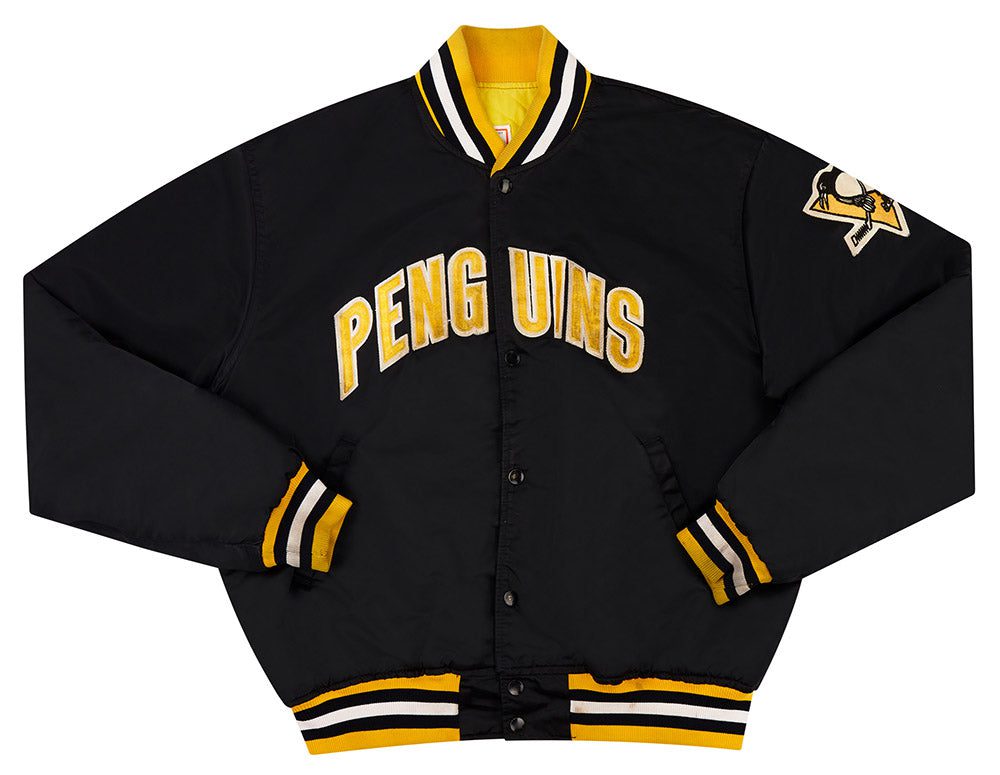 1980’s PITTSBURGH PENGUINS STARTER SATIN VARSITY JACKET XL 1 PENJ8001Front