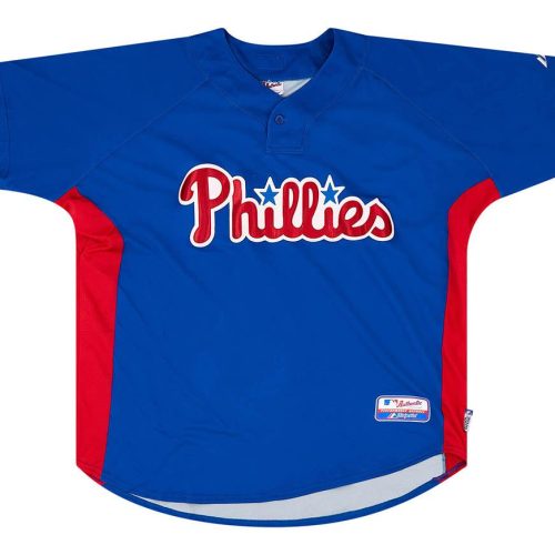 2007-10 PHILADELPHIA PHILLIES AUTHENTIC MAJESTIC BATTING PRACTICE JERSEY XL