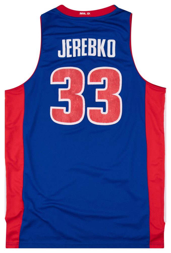 2010-14 DETROIT PISTONS JEREBKO #33 ADIDAS SWINGMAN JERSEY (AWAY) L 2 PISA1001Back