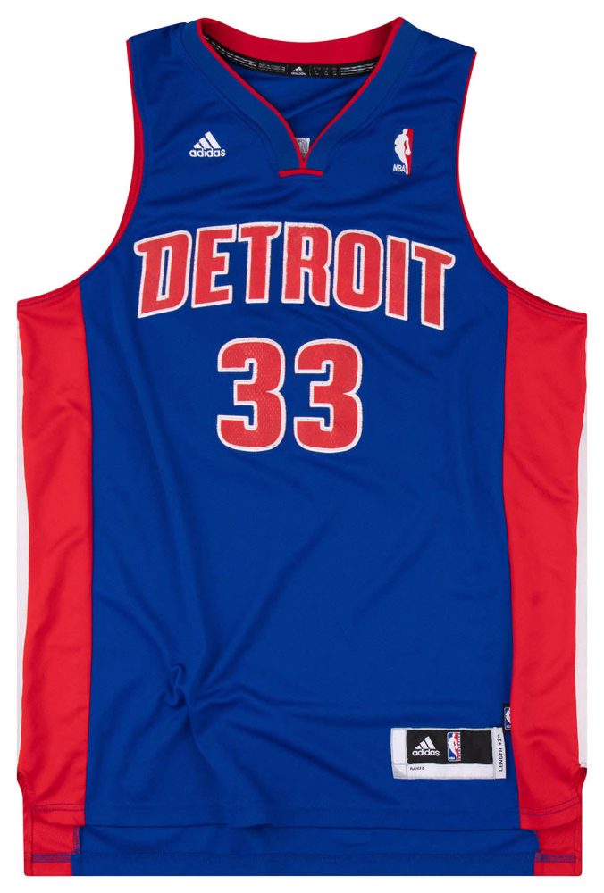 2010-14 DETROIT PISTONS JEREBKO #33 ADIDAS SWINGMAN JERSEY (AWAY) L 1 PISA1001Front