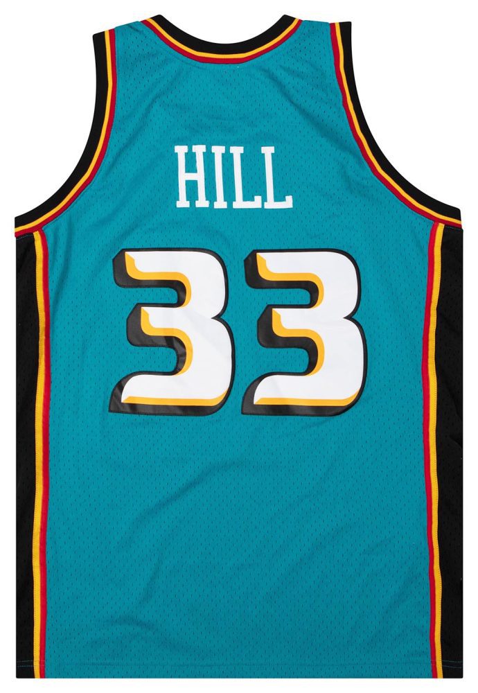 1998-99 DETROIT PISTONS HILL #33 MITCHELL & NESS JERSEY (AWAY) L 2 PISACC02Back