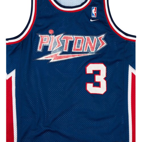 1980 DETROIT PISTONS WALLACE #3 NIKE REWIND JERSEY (HOME) L