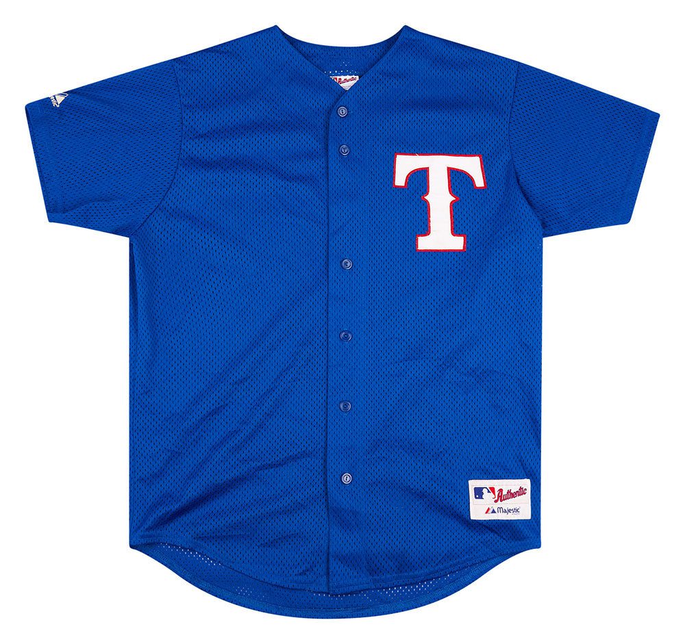 2000's TEXAS RANGERS MAJESTIC AUTHENTIC TRAINING JERSEY M 1 RANTR0002Front
