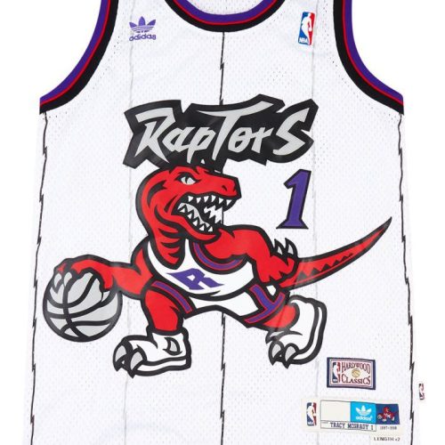 1997-98 TORONTO RAPTORS McGRADY #1 ADIDAS HARDWOOD CLASSICS SWINGMAN JERSEY (HOME) S