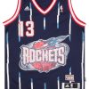 2000-01 HOUSTON ROCKETS HARDEN #13 ADIDAS HARDWOOD CLASSICS SWINGMAN JERSEY (AWAY) S 4 RKTACC02Front