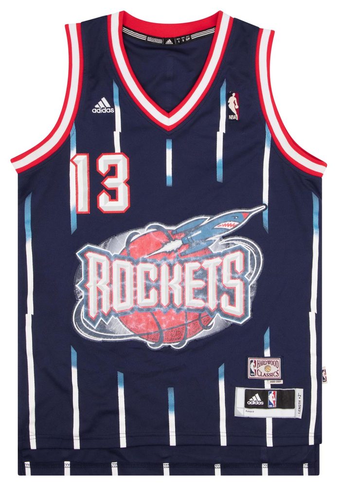 2000-01 HOUSTON ROCKETS HARDEN #13 ADIDAS HARDWOOD CLASSICS SWINGMAN JERSEY (AWAY) S 1 RKTACC02Front