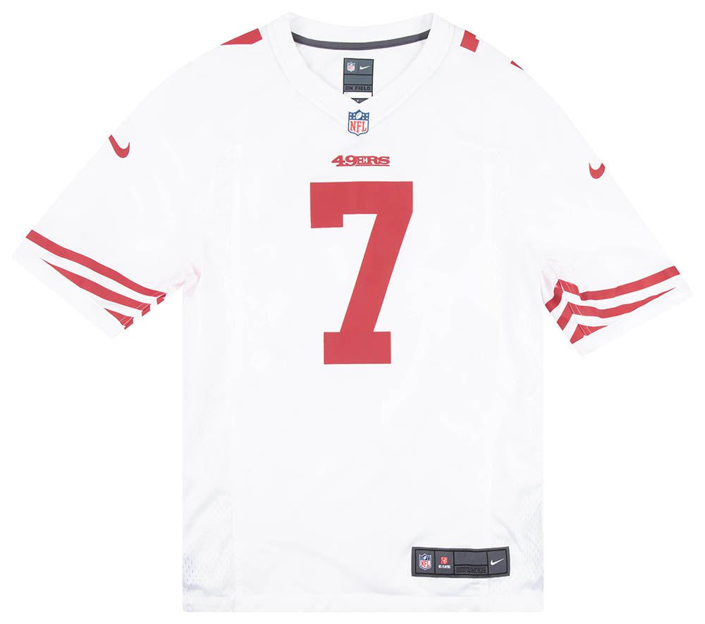 2012-16 SAN FRANCISCO 49ERS KAEPERNICK #7 NIKE GAME JERSEY (AWAY) M 1 S49A1202Front 599bda08 2a18 43e6 99ad de8e3140a1a5