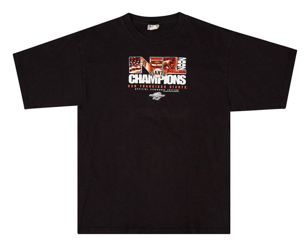 2002 SAN FRANCISCO GIANTS NL CHAMPIONS LEE SPORT GRAPHIC TEE XL 1 SFGTS0202Front