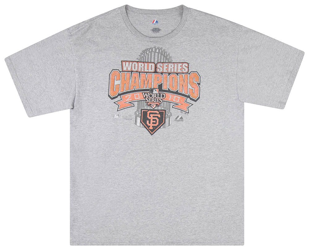 2010 SAN FRANCISCO GIANTS WORLD SERIES CHAMPIONS MAJESTIC TEE XL 1 SFGTS1012Front