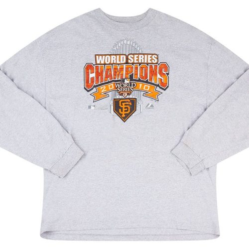 2010 SAN FRANCISCO GIANTS WORLD SERIES CHAMPIONS MAJESTIC L/S TEE XXL