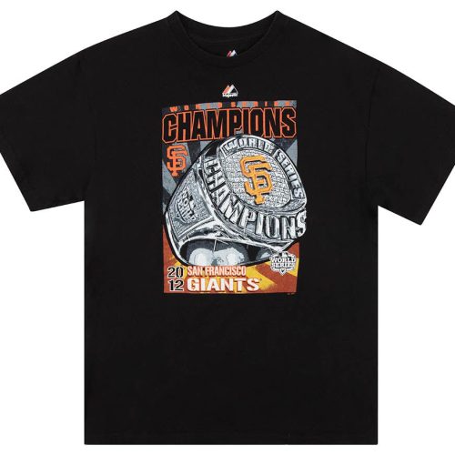 2012 SAN FRANCISCO GIANTS WORLD SERIES CHAMPIONS MAJESTIC GRAPHIC TEE L