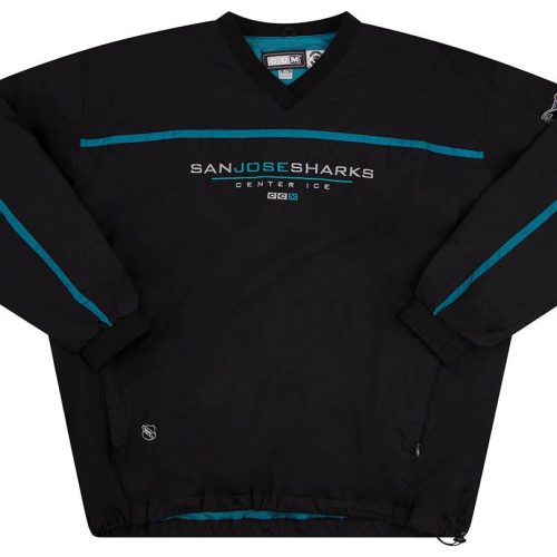 2000's SAN JOSE SHARKS CCM PULLOVER RAIN JACKET XXL
