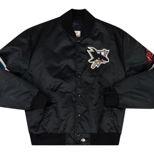 1990's SAN JOSE SHARKS SHAIN SATIN VARSITY JACKET XL