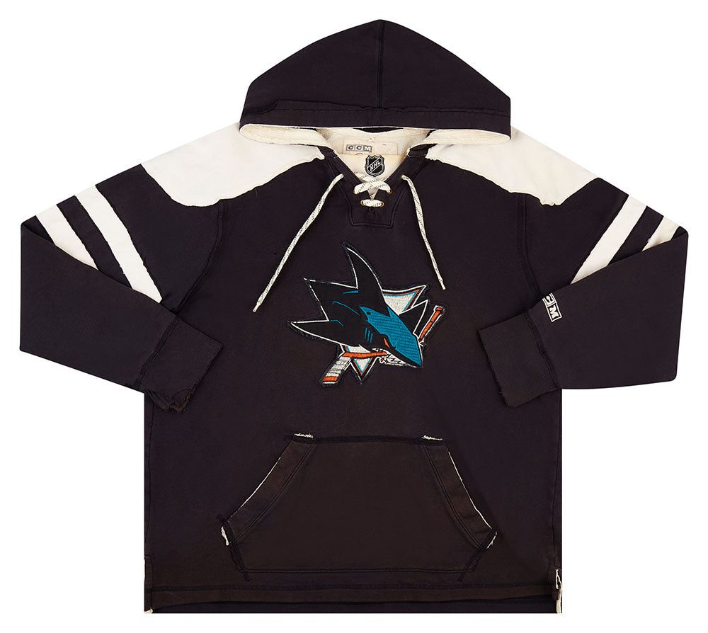 2010's SAN JOSE SHARKS CCM HOODED SWEAT TOP XL 1 SJSS1001Front