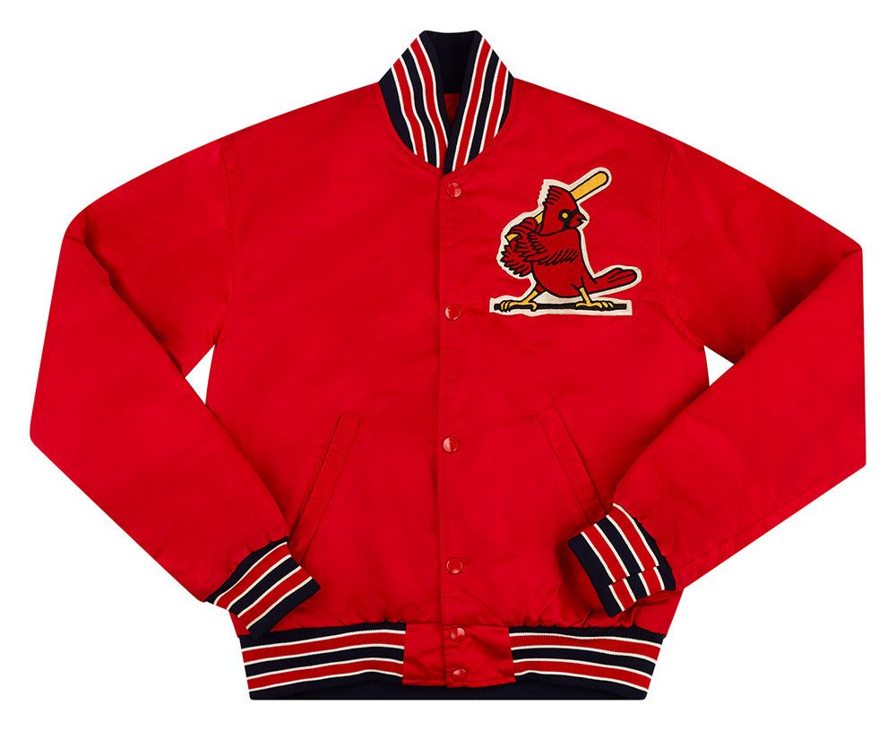 1990's ST. LOUIS CARDINALS STARTER SATIN VARSITY JACKET S 1 SLCJ9003Front