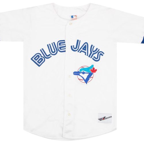1989-91 TORONTO BLUE JAYS RAVENS KNIT JERSEY (HOME) M