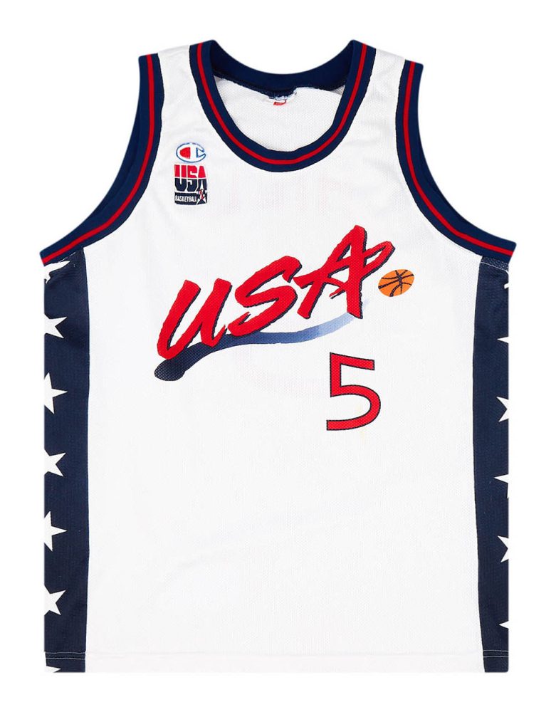 1996-99 USA HILL #5 CHAMPION JERSEY (HOME) L 1 USAH9602Front