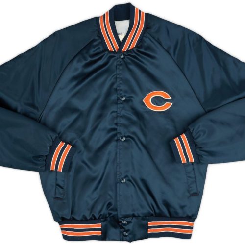 1990's CHICAGO BEARS CHALK LINE SATIN VARSITY JACKET S