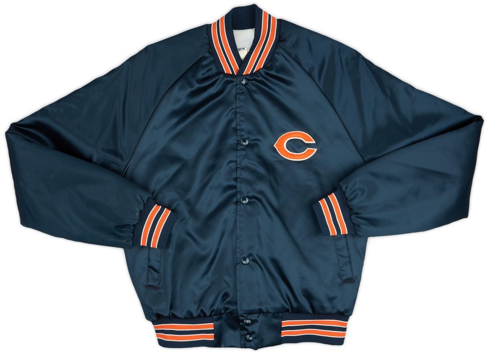 1990's CHICAGO BEARS CHALK LINE SATIN VARSITY JACKET S 1 americansports 2 1