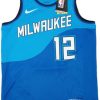 2020-21 MILWAUKEE BUCKS HOLIDAY #12 NIKE SWINGMAN JERSEY (ALTERNATE) M - W/TAGS 4 americansports2 22